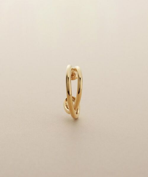 COCOSHNIK / ココシュニック ピアス・イヤリング | K10クロッシングフープ スタッドピアス | 詳細3