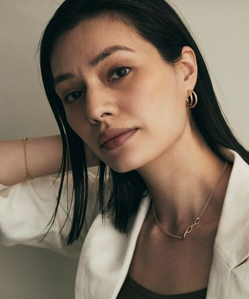 COCOSHNIK / ココシュニック ピアス・イヤリング | K10クロッシングフープ スタッドピアス | 詳細7