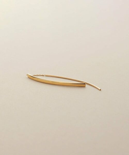 COCOSHNIK / ココシュニック ピアス・イヤリング | K10中空アーチフリンジ ピアス大 | 詳細2