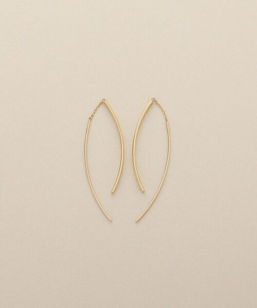 COCOSHNIK / ココシュニック ピアス・イヤリング | K10中空アーチフリンジ ピアス大 | 詳細3