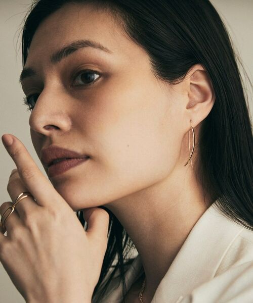 COCOSHNIK / ココシュニック ピアス・イヤリング | K10中空アーチフリンジ ピアス大 | 詳細6