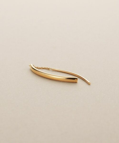 COCOSHNIK / ココシュニック ピアス・イヤリング | K10中空アーチフリンジ ピアス小 | 詳細2