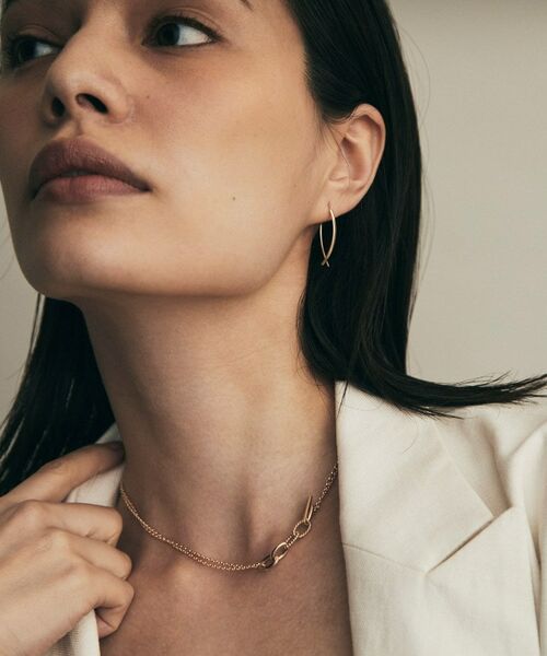 COCOSHNIK / ココシュニック ピアス・イヤリング | K10中空アーチフリンジ ピアス小 | 詳細6