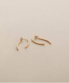COCOSHNIK / ココシュニック ピアス・イヤリング | K10中空アーチ前後 スタッドピアス