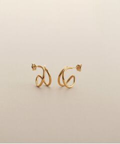 COCOSHNIK / ココシュニック ピアス・イヤリング | K10中空Xループ スタッドピアス