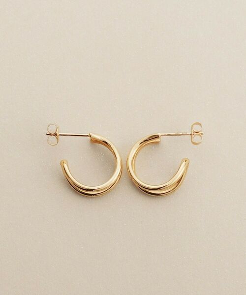 COCOSHNIK / ココシュニック ピアス・イヤリング | K10中空Xループ スタッドピアス | 詳細4