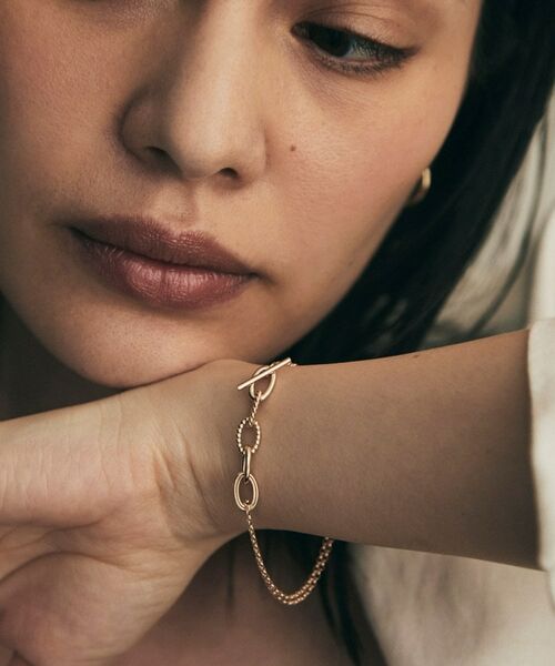 COCOSHNIK / ココシュニック ブレスレット・バングル | K10ミックスチェーンマンテル ブレスレット | 詳細8