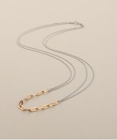 COCOSHNIK / ココシュニック ネックレス・ペンダント・チョーカー | K10中空プリム×キヘイ ネックレス（YG×WG）