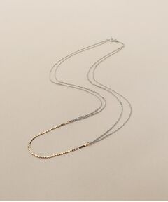 COCOSHNIK / ココシュニック ネックレス・ペンダント・チョーカー | K10ベネフラット×カットアズキ ネックレス（YG×WG）