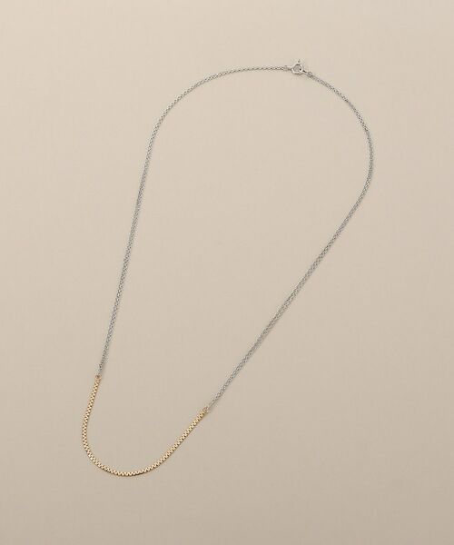 COCOSHNIK / ココシュニック ネックレス・ペンダント・チョーカー | K10ベネフラット×カットアズキ ネックレス（YG×WG） | 詳細4