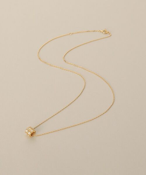 COCOSHNIK / ココシュニック ネックレス・ペンダント・チョーカー | K18ダイヤモンド 彫り留めグリットビーズ ネックレス（イエローゴールド(104)）