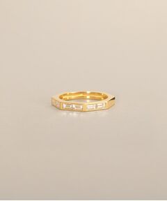 COCOSHNIK / ココシュニック リング | K18ダイヤモンド ふせ込み面取り リング細