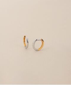 COCOSHNIK / ココシュニック ピアス・イヤリング | K10平甲 中折れピアス（YG×WG）