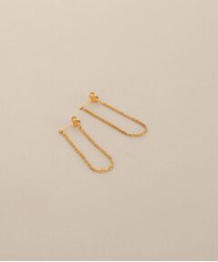 COCOSHNIK / ココシュニック ピアス・イヤリング | K18クリスクロスチェーンフープ スタッドピアス