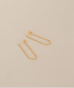 COCOSHNIK / ココシュニック ピアス・イヤリング | K10クリスクロスチェーンフープ スタッドピアス