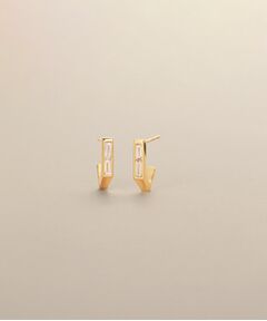 COCOSHNIK / ココシュニック ピアス・イヤリング | K18ダイヤモンド ふせ込み面取り スタッドピアス
