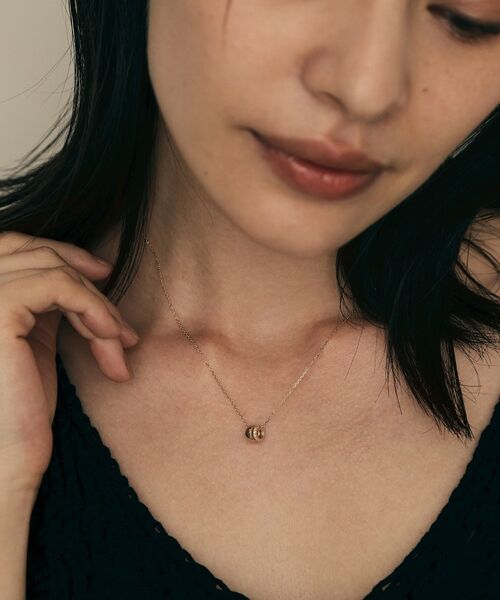 COCOSHNIK / ココシュニック ネックレス・ペンダント・チョーカー | K10ダイヤモンド ダブルビーズチャーム ネックレス | 詳細8