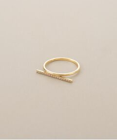 COCOSHNIK / ココシュニック リング | K10ダイヤモンド アタッチドバー リング