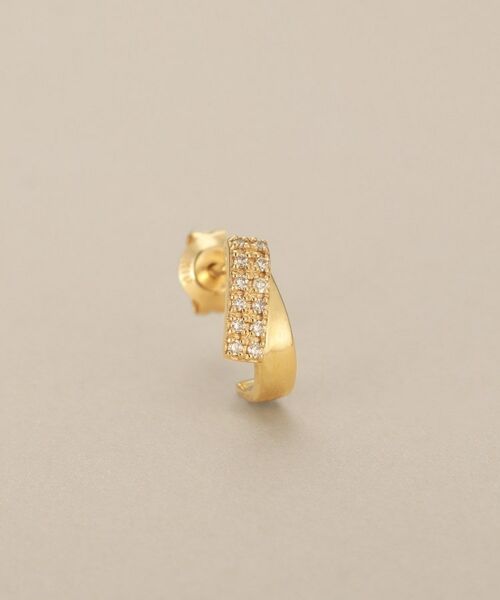 COCOSHNIK / ココシュニック ピアス・イヤリング | K10ダイヤモンド フォールディング スタッドピアス | 詳細2