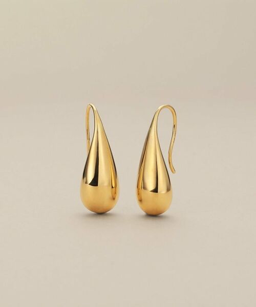 COCOSHNIK / ココシュニック ピアス・イヤリング | K10中空ペアシェイプ フックピアス | 詳細3