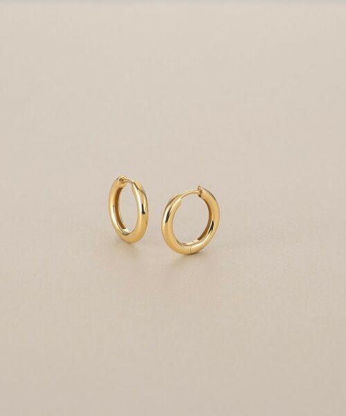 COCOSHNIK / ココシュニック ピアス・イヤリング | K10丸線 中折れピアス（イエローゴールド(100)）