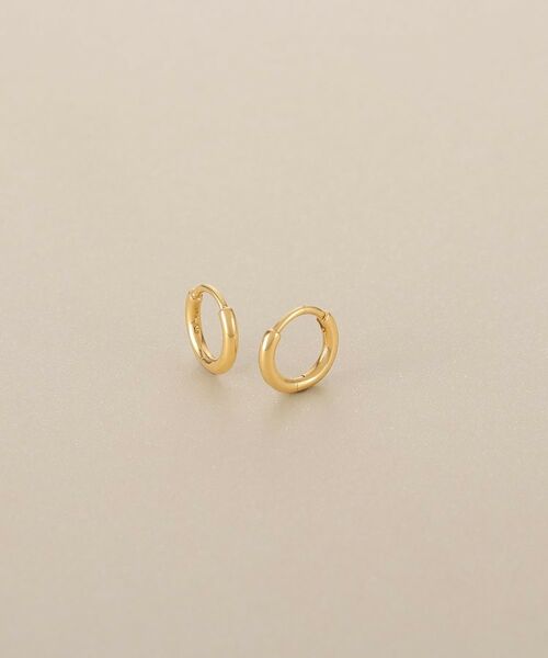 COCOSHNIK / ココシュニック ピアス・イヤリング | K18丸線 中折れピアス（イエローゴールド(100)）
