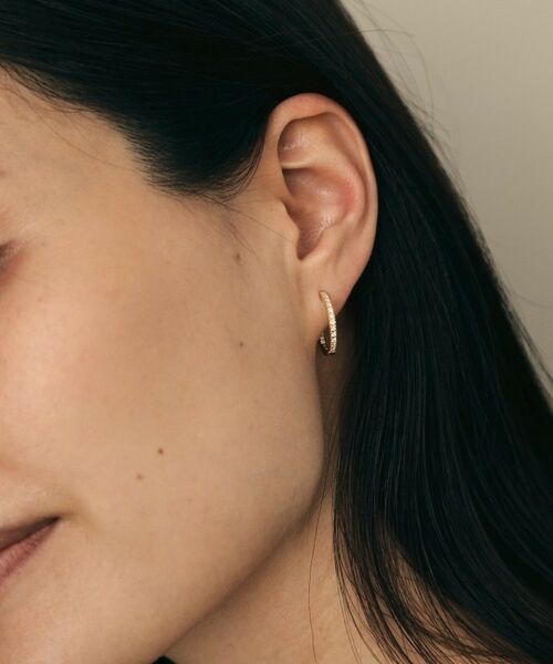 COCOSHNIK / ココシュニック ピアス・イヤリング | K18ダイヤモンド インサイドダイヤ ワンタッチピアス | 詳細6