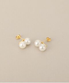 COCOSHNIK / ココシュニック ピアス・イヤリング | K18アコヤパールダブル スタッドピアス