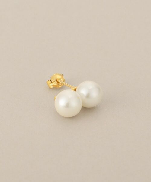 COCOSHNIK / ココシュニック ピアス・イヤリング | K18アコヤパールダブル スタッドピアス | 詳細2
