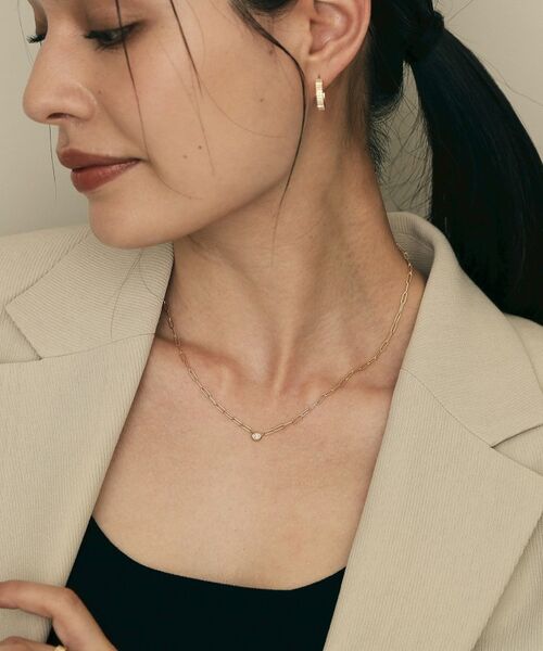 COCOSHNIK / ココシュニック ネックレス・ペンダント・チョーカー | K18ダイヤモンド オーバルカットふせ込み ネックレス | 詳細7