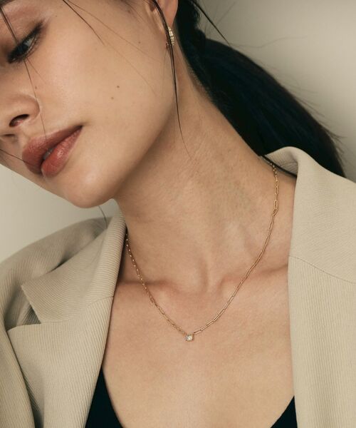 COCOSHNIK / ココシュニック ネックレス・ペンダント・チョーカー | K18ダイヤモンド エメラルドカットふせ込み ネックレス | 詳細7