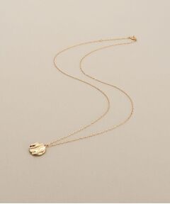 COCOSHNIK / ココシュニック ネックレス・ペンダント・チョーカー | K18ウェーブプレートラウンド ネックレス小