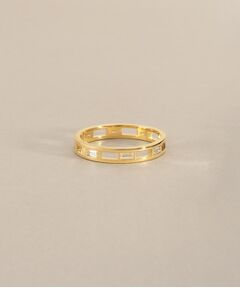 COCOSHNIK / ココシュニック リング | K18ダイヤモンド バゲットスリットパターン リング