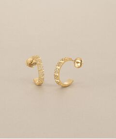 COCOSHNIK / ココシュニック ピアス・イヤリング | K18ダイヤモンド 面取りパヴェフープ スタッドピアス