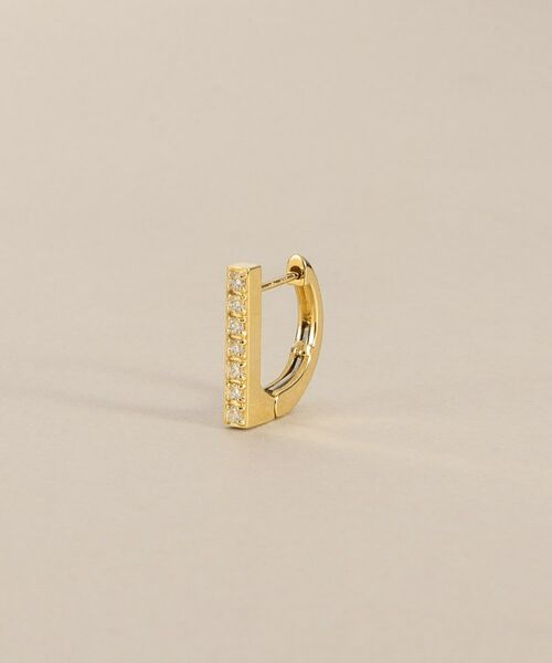 COCOSHNIK / ココシュニック ピアス・イヤリング | K18ダイヤモンド 平打ち ワンタッチピアス | 詳細2