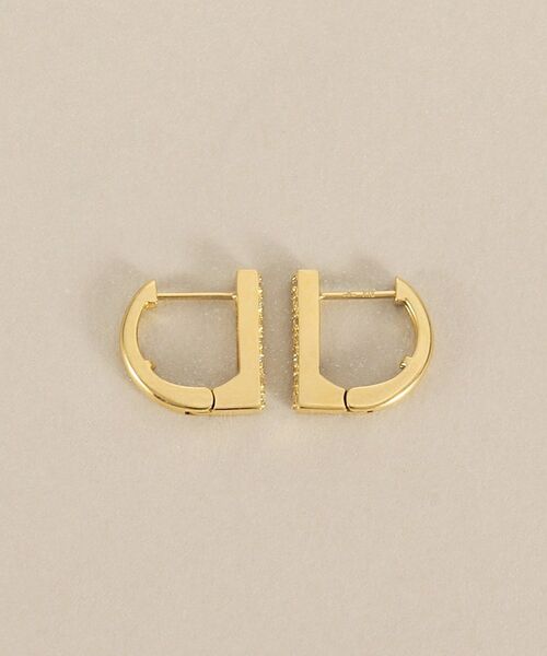 COCOSHNIK / ココシュニック ピアス・イヤリング | K18ダイヤモンド 平打ち ワンタッチピアス | 詳細3