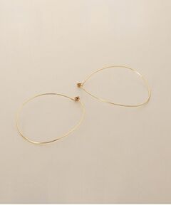 COCOSHNIK / ココシュニック ピアス・イヤリング | K18オメガチェーンカーブフープ ピアス大