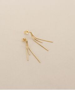 COCOSHNIK / ココシュニック ピアス・イヤリング | K10コンパクトチェーンフリンジ スタッドピアス小