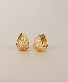 COCOSHNIK / ココシュニック ピアス・イヤリング | K18ダイヤモンド パヴェファンシェイプ 中折れピアス
