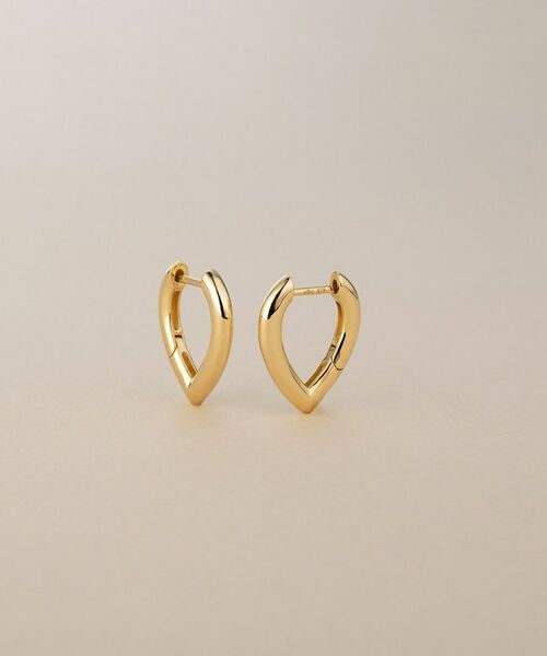 COCOSHNIK / ココシュニック ピアス・イヤリング | K18ドロップシェイプ 中折れピアス（イエローゴールド(100)）
