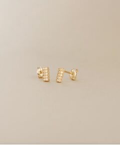 COCOSHNIK / ココシュニック ピアス・イヤリング | K10ダイヤモンド ドームパヴェ スタッドピアス