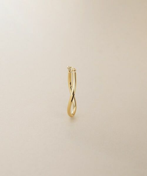 COCOSHNIK / ココシュニック ピアス・イヤリング | K10中空カーブ フープピアス | 詳細2