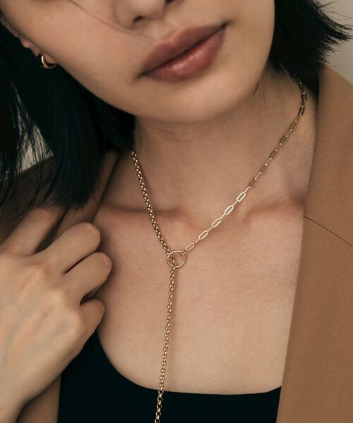 COCOSHNIK / ココシュニック ネックレス・ペンダント・チョーカー | K18中空MIXチェーンマンテル ネックレス | 詳細9