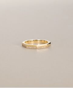 COCOSHNIK / ココシュニック リング | K10ダイヤモンド 面取りダイヤセパレート リング