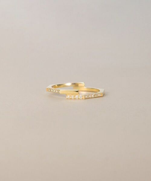 COCOSHNIK / ココシュニック リング | K10ダイヤモンド 面取りオーバーラップ リング | 詳細1