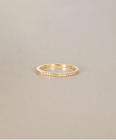 COCOSHNIK / ココシュニック リング | K10ダイヤモンド ラウンドカットオフ リング