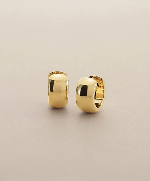 COCOSHNIK / ココシュニック ピアス・イヤリング | K18中空平甲 中折れピアス | 詳細1
