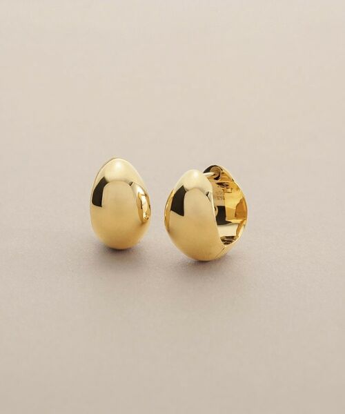 COCOSHNIK / ココシュニック ピアス・イヤリング | K18中空ペアシェイプ 中折れピアス | 詳細1