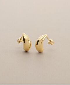 COCOSHNIK / ココシュニック ピアス・イヤリング | K18中空ドロップカーブ スタッドピアス