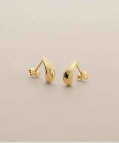 COCOSHNIK / ココシュニック ピアス・イヤリング | K18中空ペアシェイプカーブ スタッドピアス